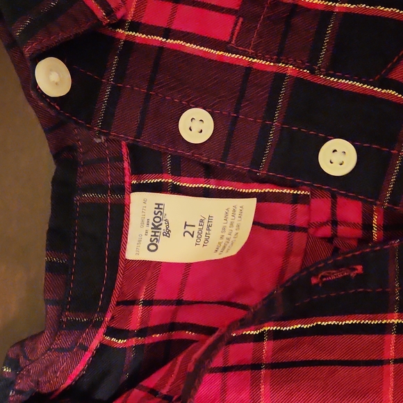 Oshkosh Plaid Tulle Dress - 2T - Picture 3 of 3